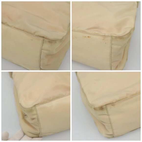 PRADA Shoulder Bag Nylon Plastic Cream Clear - Picture 16 of 16